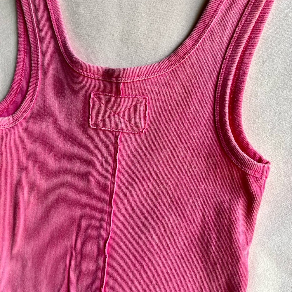 New In Rib Tank Hot Pink - Picture 7 of 7
